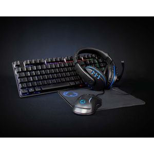 Nedis - Gaming Combo Kit - 5-in-1 - Zwart - QWERTZ - Duits