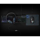 Nedis - Gaming Combo Kit - 5-in-1 - Toetsenbord - Koptelefoon - Muis - Muismat - LED Verlichting