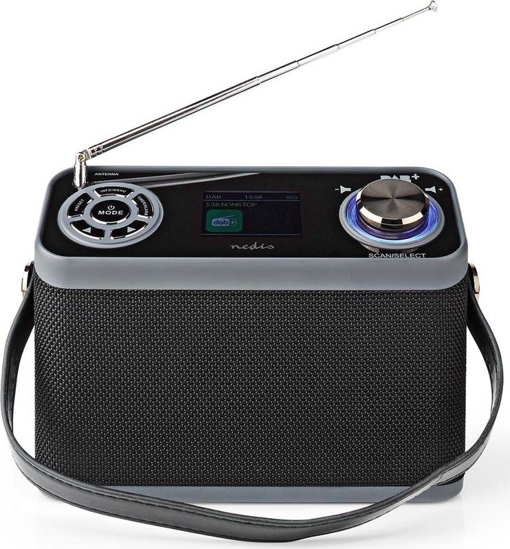 Nedis - RDDB5200BK - DAB+ Radio - Zwart - Tafelmodel - Bluetooth