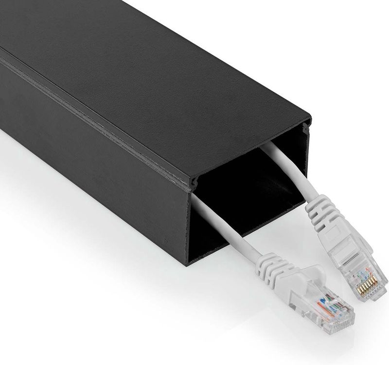 Nedis - Rechthoekige Kabelgoot - Zwart - Kunststof - 1,1 Meter