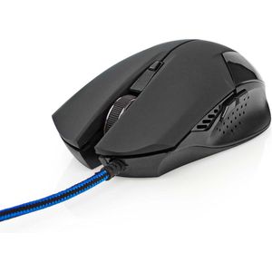 Nedis - GMWD110BK - Gaming Muis - Zwart - Bedraad - 7200 Dpi - 6 Knoppen