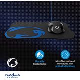 Nedis - Gaming Muis - USB-A - Zwart - 7200 dpi - 6 Knoppen