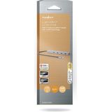 Nedis - USB-C Hub - 4x USB-C - Aluminium - 0,15 Meter