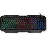Nedis - Gaming Toetsenbord - Bedraad - Membraam - LED - Qwertz DE - Zwart