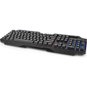 NEDIS Wired Gaming Keyboard | USB Type-A | Folietoetsen | LED | QWERTY | ND-lay-out | Lengte netsnoer: 1,30 m | multimedia, zwart