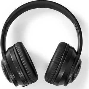 Nedis Draadloze Over-ear Koptelefoon - 16 Uur Batterijduur - Ingebouwde Microfoon - Drukbediening - Ruisonderdrukking - Spraakbesturing - Volumebediening - Zwart