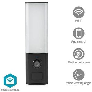 SmartLife Camera voor Buiten | Wi-Fi | Omgevingslicht | Full HD 1080p | IP65 | Cloud Opslag (optioneel) / microSD (niet inbegrepen) / Onvif | 100 - 240 V AC | Met bewegingssensor | Nachtzicht | Zwart
