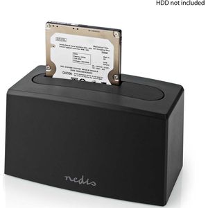 Nedis Docking Station voor Harde Schijf | USB 3.2 Gen1 | USB Type-A | 1 Schijf | 2.5 / 3.5 " | USB 3.2 Gen1 | Docking | Desktop - HDDUSB3210BK