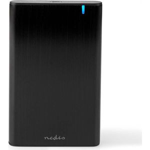 Nedis HDD behuizing voor 2,5'' SATA HDD/SSD - USB-A/USB-C - USB3.0 / aluminium