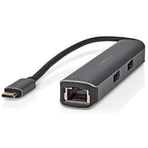 Nedis USB Multi-Port Adapter - USB 3.2 Gen 1 - 5 Gbps - Antraciet