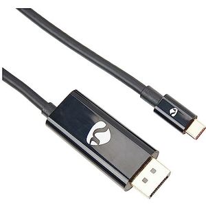 Nedis USB-C Adapter - USB 3.2 Gen 1 - USB-C Male - DisplayPort Male / USB-C Female - 8K@30Hz - 2.00 m - Rond - Vernikkeld - PVC - Zwart - Envelop
