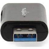 Nedis - Dual Card Reader - USB 3.2 Gen1 - Voor microSD en SD Geheugenkaarten