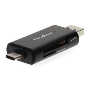 Nedis - Dual Card Reader - USB 3.2 Gen1 - Voor microSD en SD Geheugenkaarten