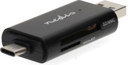 Nedis - Dual Card Reader - USB 3.2 Gen1 - Voor microSD en SD Geheugenkaarten