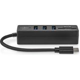 Nedis - USB-C Hub - 3 Poorten - USB3.0 - Zwart - 0,10 Meter