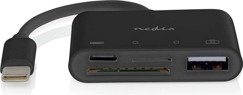 Nedis - USB-C Hub - Zwart - USB-A en USB-C Poorten - Busgevoed