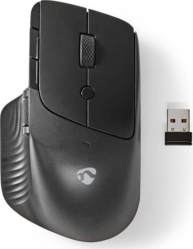 Nedis - MSWS510BK - Draadloze Muis - Zwart - Instelbare Dpi - 6 Knoppen
