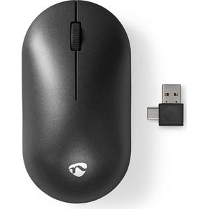 Nedis - Draadloze Muis - Extra Stil - Ergonomisch - Zwart
