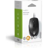 Nedis - USB Muis - Compact - Zwart - Bedraad - 3600 dpi