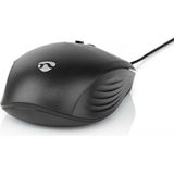 Nedis - USB Muis - Compact - Zwart - Bedraad - 3600 dpi