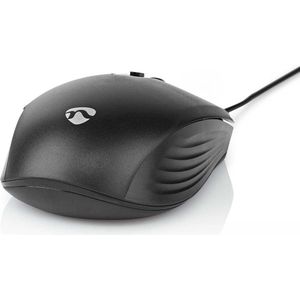 Nedis - USB Muis - Compact - Zwart - Bedraad - 3600 dpi