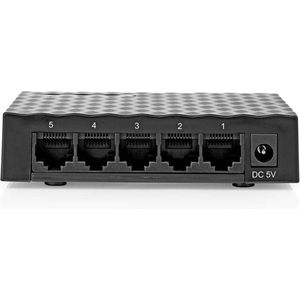 Nedis Netwerkschakelaar - 5 Ethernetpoorten Zwart