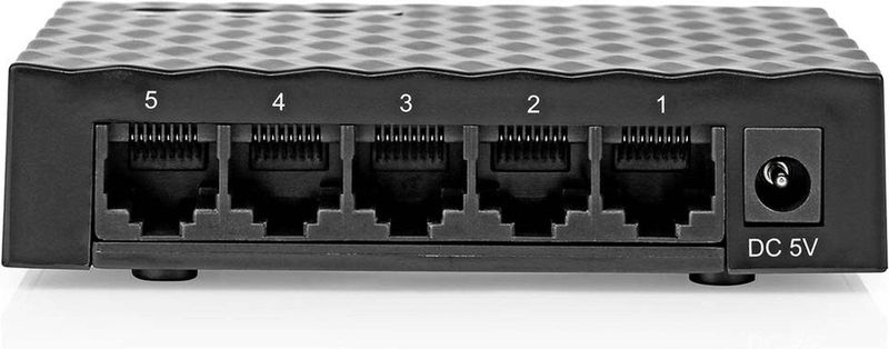 Nedis - Gigabit Ethernet Switch - Zwart - 5 Poorten - CAT6
