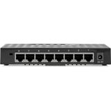 Nedis - Gigabit Ethernet Switch - Zwart - 8 Poorten - CAT6