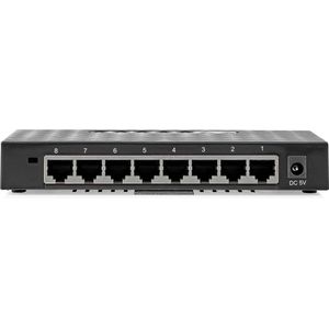 Nedis - Gigabit Ethernet Switch - Zwart - 8 Poorten - CAT6