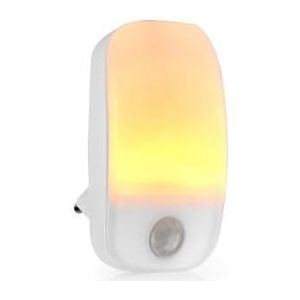 Nachtlampje | Met stekker | Dag/nacht en bewegingssensor | 0,55W | Warm wit