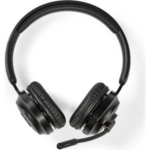 Nedis PC-Headset | On-Ear | Stereo | Bluetooth | Inklapbare Microfoon | Zwart - CHSTB310BK