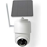 Nedis SmartLife Beveiligingscamera Draadloos Buiten - 4G (simkaart niet meegeleverd) - Full HD - Zonnepaneel - Pan tilt - IP65 - Cloud Opslag (optioneel) / microSD (niet inbegrepen) - Bewegingssensor - Nachtzicht
