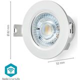 Nedis SmartLife Plafondlamp - Wi-Fi - Warm tot Koel Wit - Rond - Diameter: 52 mm - 360 lm - 2700 - 6500 K - IP20 - Energieklasse: F - Android / IOS