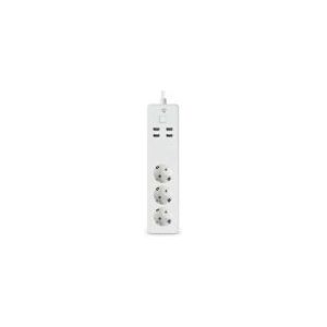 Nedis - SmartLife Power Strip - Stekkerdoos - Wit - 3 x Aardingscontact - 4 x USB - 1,80 m