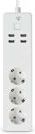 Nedis - SmartLife Power Strip - Stekkerdoos - Wit - 3 x Aardingscontact - 4 x USB - 1,80 m