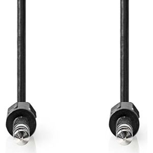 NEDIS Stereo-audiokabel | 6,35 mm stekker | 6,35 mm stekker | vernikkeld | 2,00 m | rond | zwart | plastic zak