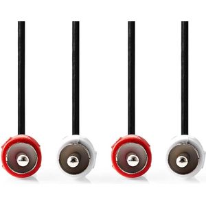 Stereo Tulp Kabel - 3 meter - Zwart