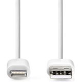 Lightning - USB-A Kabel - Wit - 3 Meter - Geschikt voor Apple Apparaten