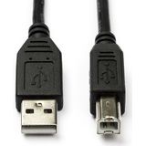 USB 2.0 Kabel A Male - B Male 1.00 m Zwart