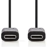 Nedis - USB-C Kabel - Zwart - 3 Meter - PD 60W - 4K 60Hz