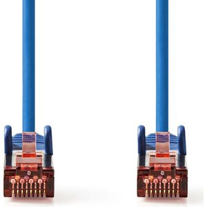 NEDIS CAT6-netwerkkabel - RJ45 stekker - RJ45 stekker - S/FTP - 2.00 m - rond - LSZH - blauw - label