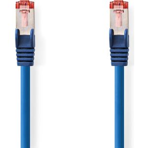 NEDIS Cat 6 Kabel | RJ45 (8P8C) stekker | RJ45 (8P8C) stekker | SF/UTP | 3,00 m | rond | PVC LSZH | blauw | plastic zak