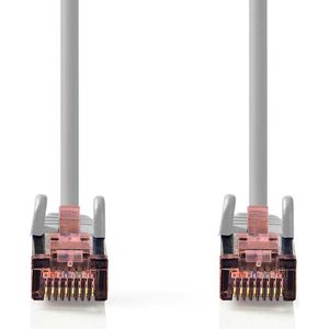 NEDIS Cat 6 kabel | RJ45 stekker | RJ45 stekker | S/FTP | 20,0 m | rond | LSZH | grijs | label