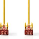 NEDIS Cat 6 Kabel | RJ45 (8P8C) stekker | RJ45 (8P8C) stekker | SF/UTP | 1,50 m | rond | PVC LSZH | geel | plastic zak