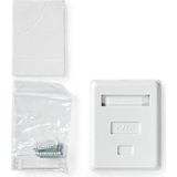 CCGB89100WT - Wandcontactdoos - UTP CAT6 - Goud Verguld - PVC - Wit