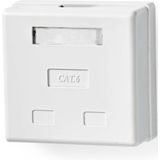 Nedis - UTP Wanddoos - CAT6 - 2x RJ45 - Wit - ABS