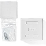 Nedis - Netwerk Uitvoerdoos - CAT6 - STP - 2x RJ45 - Wit - ABS