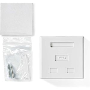 Nedis - Netwerk Uitvoerdoos - CAT6 - STP - 2x RJ45 - Wit - ABS