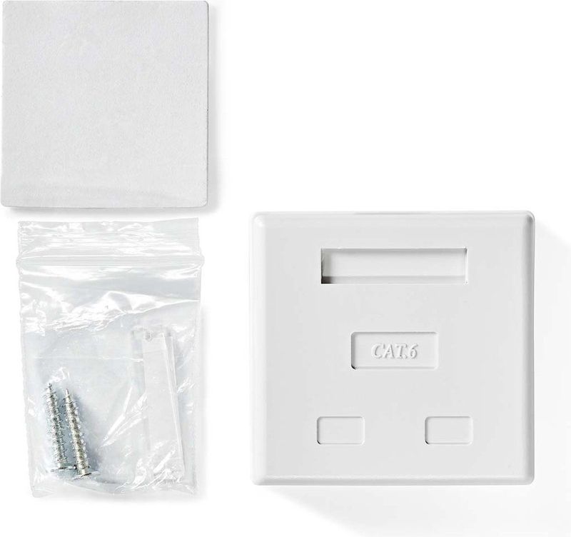 Nedis - Netwerk Uitvoerdoos - CAT6 - STP - 2x RJ45 - Wit - ABS