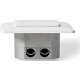 STP - CAT7 Inbouwdoos - 2x RJ45 - Wit